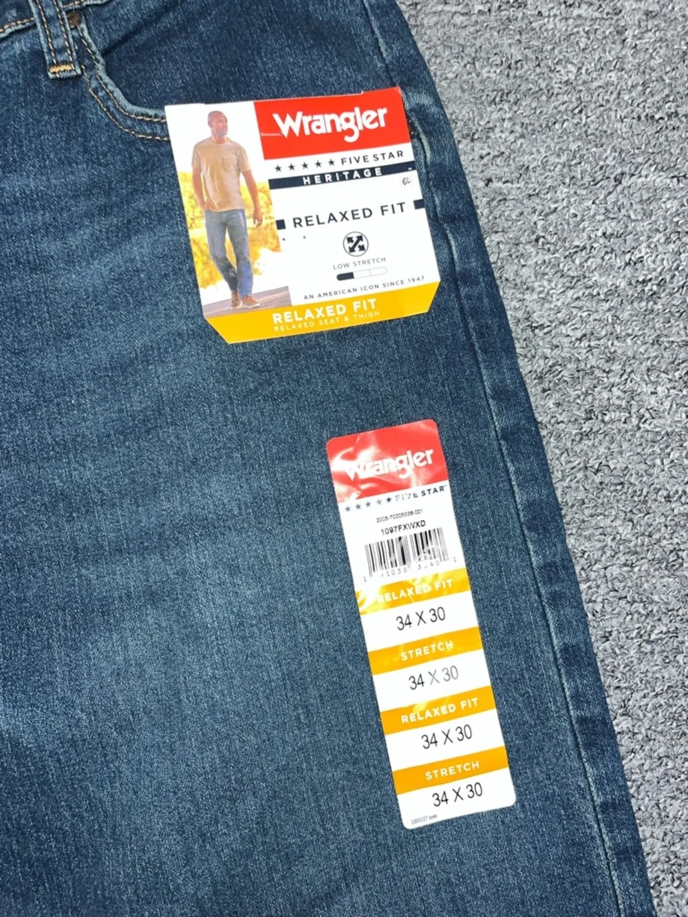 NWT Wrangler Men’s Heritage Relaxed Fit Jeans